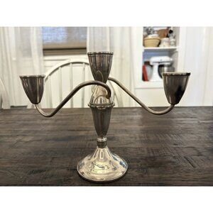 Vintage Duchin Creation Sterling 3-Arm Weighted Candelabra Candle Stick